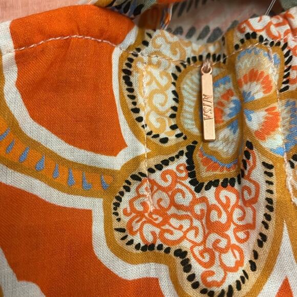 Misa Floral Maci Dress In Tangerine Flora Large New Retails $402 - Picture 5 of 7